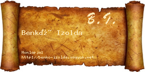 Benkő Izolda névjegykártya
